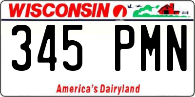 WI license plate 345PMN