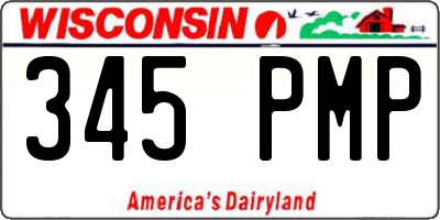 WI license plate 345PMP