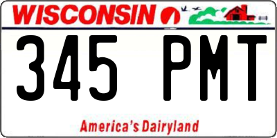 WI license plate 345PMT