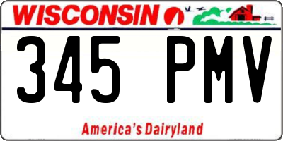 WI license plate 345PMV
