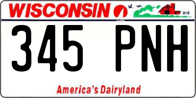 WI license plate 345PNH