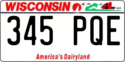 WI license plate 345PQE