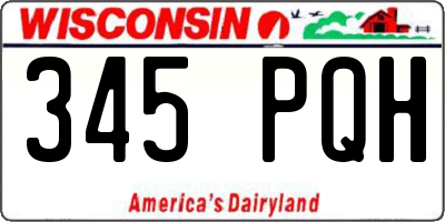 WI license plate 345PQH