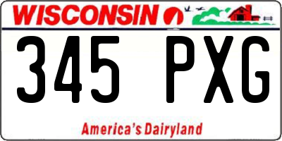 WI license plate 345PXG