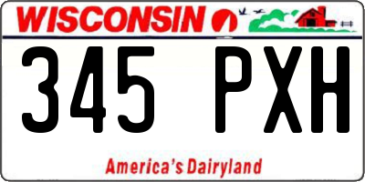 WI license plate 345PXH