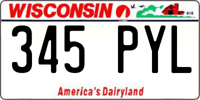 WI license plate 345PYL