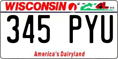 WI license plate 345PYU