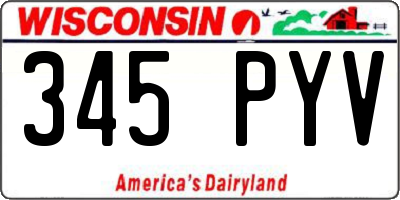WI license plate 345PYV
