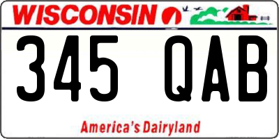 WI license plate 345QAB
