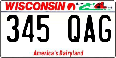 WI license plate 345QAG