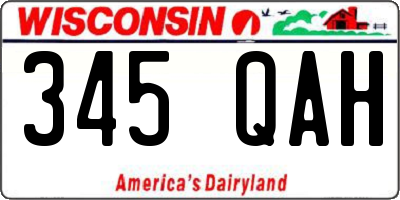 WI license plate 345QAH