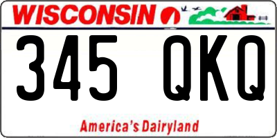 WI license plate 345QKQ