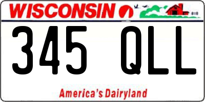 WI license plate 345QLL