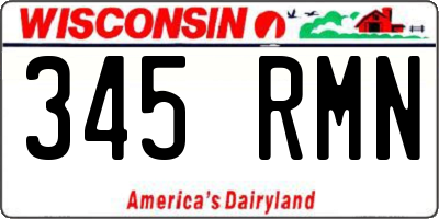 WI license plate 345RMN