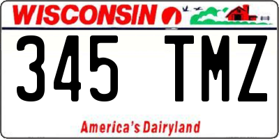 WI license plate 345TMZ