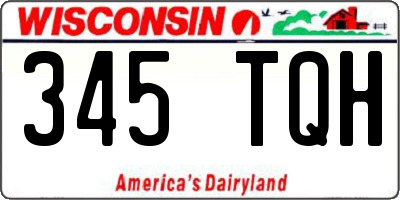 WI license plate 345TQH