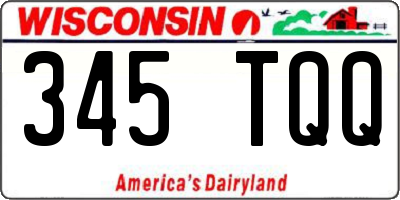 WI license plate 345TQQ