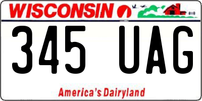 WI license plate 345UAG