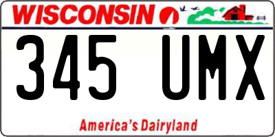 WI license plate 345UMX
