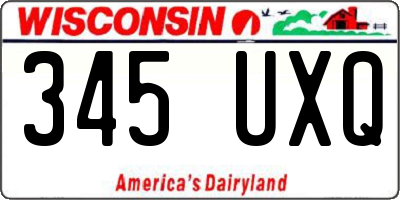 WI license plate 345UXQ