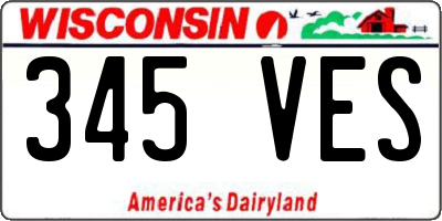WI license plate 345VES