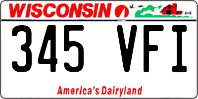 WI license plate 345VFI