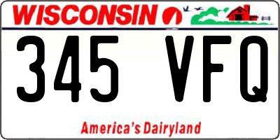WI license plate 345VFQ