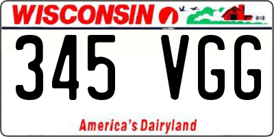 WI license plate 345VGG