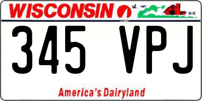 WI license plate 345VPJ