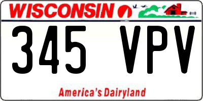 WI license plate 345VPV