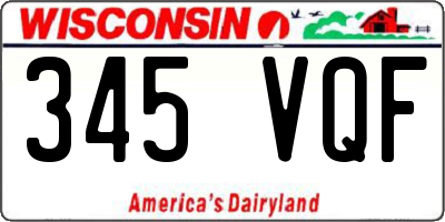 WI license plate 345VQF