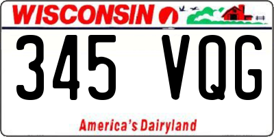 WI license plate 345VQG