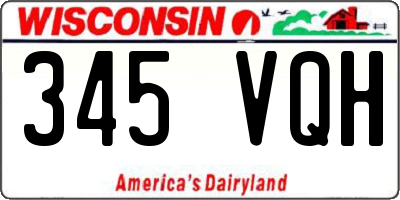 WI license plate 345VQH
