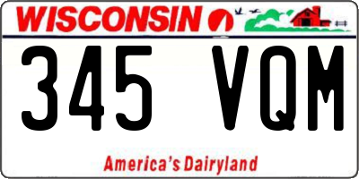 WI license plate 345VQM