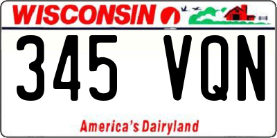 WI license plate 345VQN