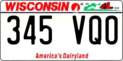 WI license plate 345VQO