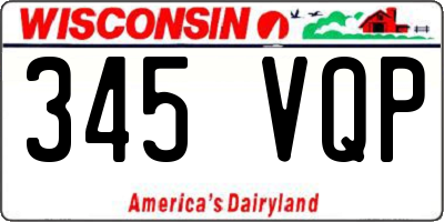 WI license plate 345VQP