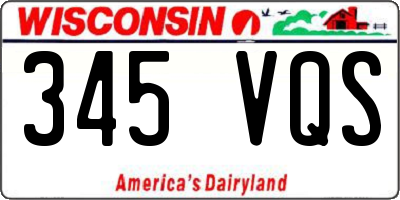 WI license plate 345VQS