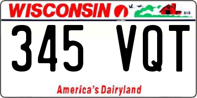 WI license plate 345VQT