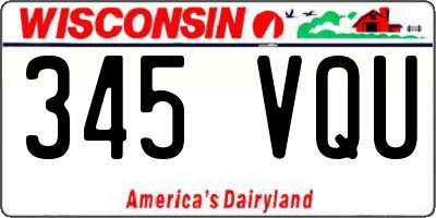 WI license plate 345VQU