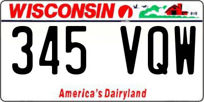 WI license plate 345VQW