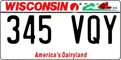WI license plate 345VQY