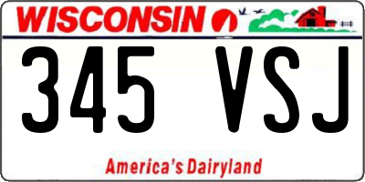 WI license plate 345VSJ