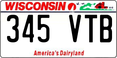 WI license plate 345VTB