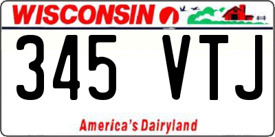 WI license plate 345VTJ