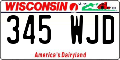 WI license plate 345WJD