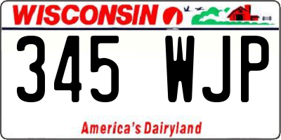 WI license plate 345WJP