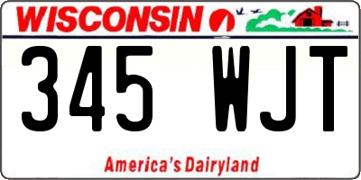 WI license plate 345WJT
