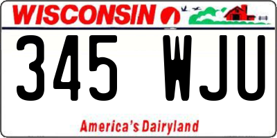 WI license plate 345WJU