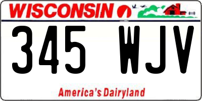 WI license plate 345WJV